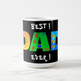 Bästa PAPPA någonsin! Bold Geometric Boho Kaffemugg