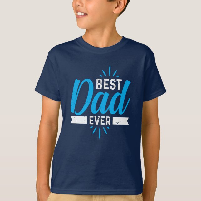 Bästa Pappa någonsin Boys" T Shirt (Framsida)