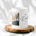 Bästa pappa någonsin Calligraphy Photo Coffee Mugg<br><div class="desc">Minimalistisk bästa pappa nånsin i snyggten serif.</div>