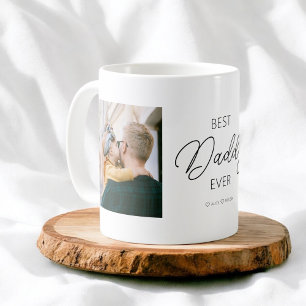 Bästa pappa någonsin Calligraphy Photo Coffee Mugg