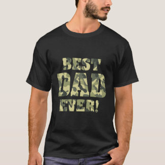 Bästa Pappa någonsin Camo Fars dag Speciella D T Shirt