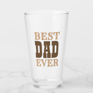 Bästa Pappa någonsin citat Brown Typography Fars d Glaskopp