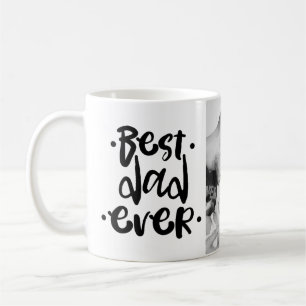 Bästa pappa någonsin Cool svart text Foto Fars dag Kaffemugg