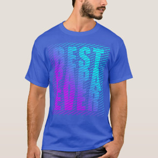 Bästa Pappa någonsin-Coola-typografi - blått Purpr T Shirt