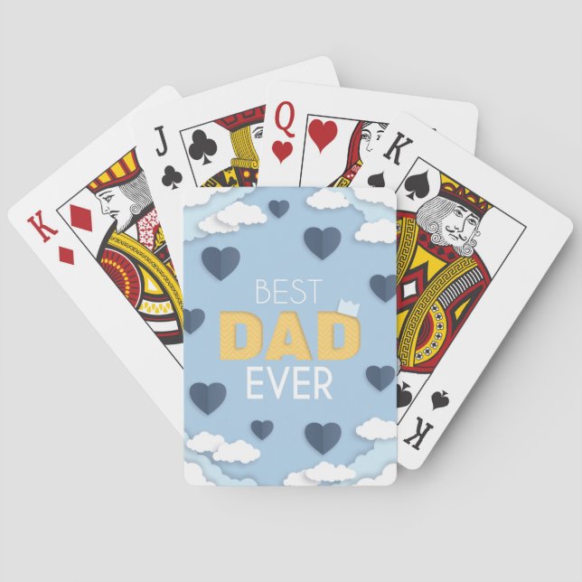 Bästa Pappa någonsin Cute Fars dag Casinokort (Baksidan)