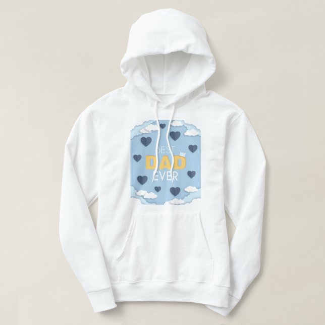 Bästa Pappa någonsin Cute Fars dag Hoodie (Design framsida)