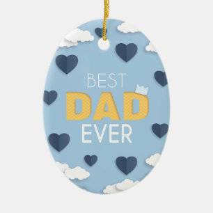 Bästa Pappa någonsin Cute Fars dag Julgransprydnad Keramik