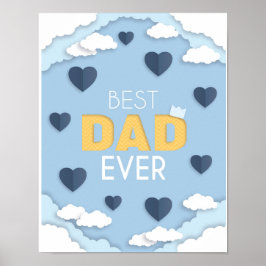 Bästa Pappa någonsin Cute Fars dag Poster
