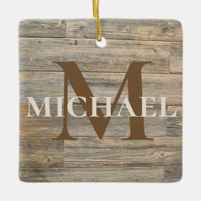 Bästa Pappa någonsin Distress-tunn, lätt träkorna Julgransprydnad Keramik (Framsida)