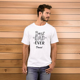 Bästa Pappa någonsin | Doodle Script Fars dag Gift T Shirt