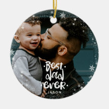 Bästa Pappa någonsin - eget namn för foto Snowflak