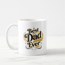 Bästa pappa någonsin - Elegant guldfärgad och mari Kaffemugg