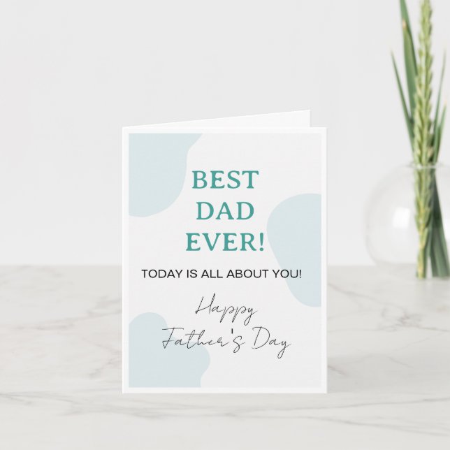 Bästa pappa någonsin - Enkel fars dag  Inbjudan (Framsida)