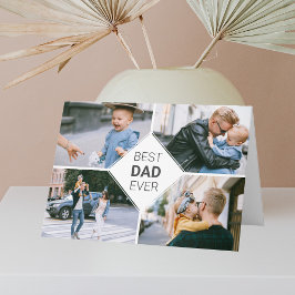 Bästa Pappa någonsin - enkel fotokollage Fars dag Kort