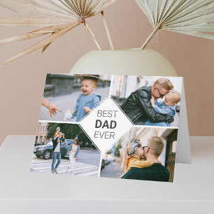 Bästa Pappa någonsin - enkel fotokollage Fars dag Kort