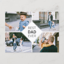 Bästa Pappa någonsin Enkel fotosamling Fars dag Meddelande Vykort