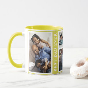Bästa Pappa någonsin Enkel gult för 5 fotosamli Mugg
