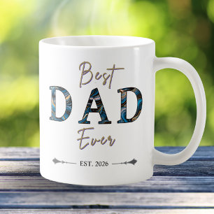 Bästa pappa någonsin Est. År Fars dag Kaffemugg