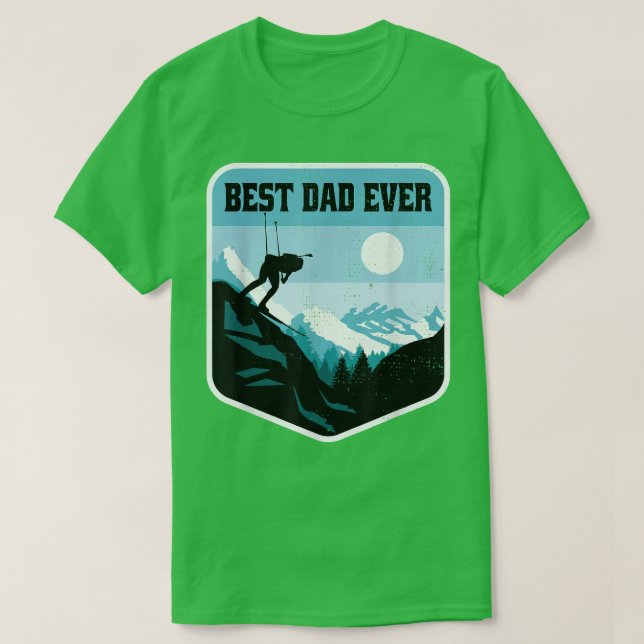 Bästa Pappa någonsin Etreme Snö Ski T Shirt (Design framsida)