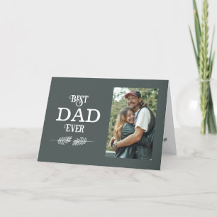 Bästa pappa någonsin Faderns foto Falt julkort Helgkort