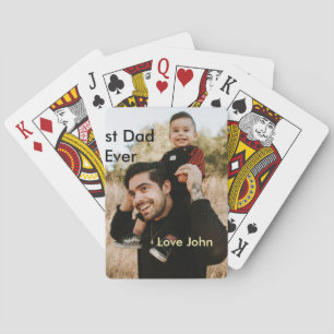 Bästa pappa någonsin faders dagspresent foto namn casinokort
