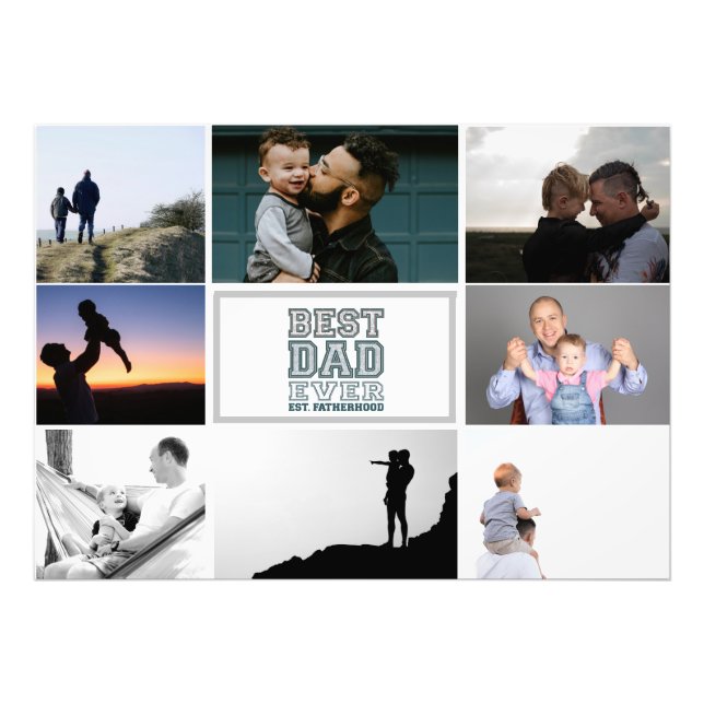 Bästa pappa någonsin Faderskaps fotokollektion des Fototryck (Framsidan)