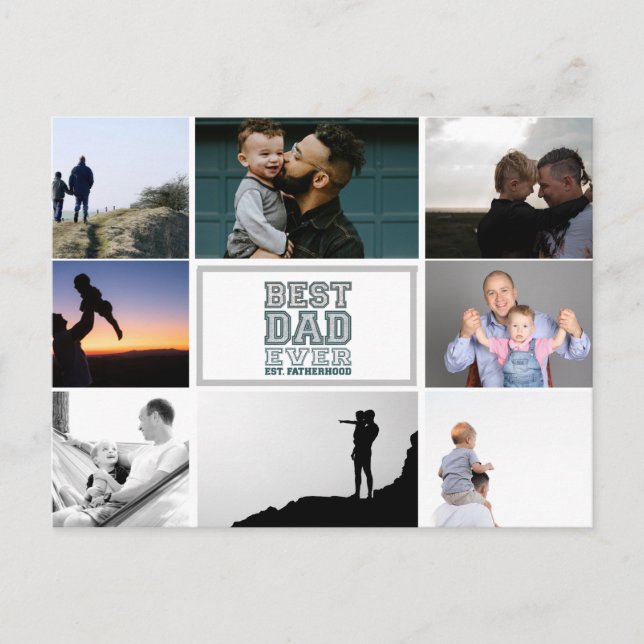 Bästa pappa någonsin Faderskapsdesign för fotokoll Vykort (Framsida)