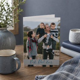 Bästa pappa någonsin Familjefoto Kort