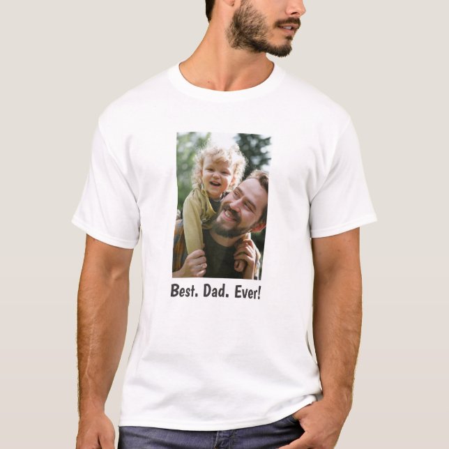 Bästa Pappa någonsin-familjefotret T-Shirt (Framsida)