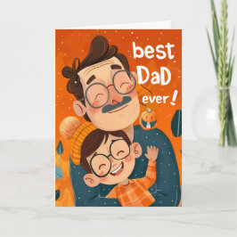 Bästa pappa någonsin Far och son Kort