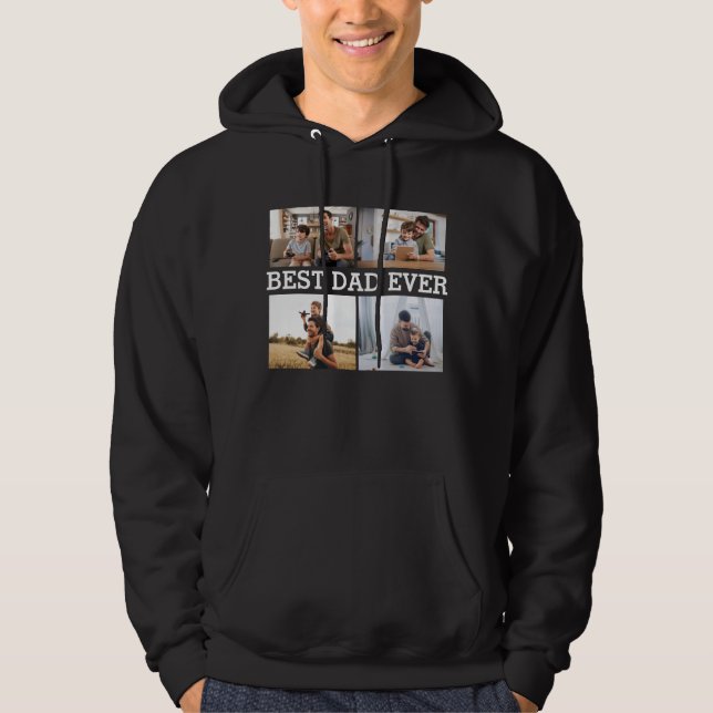 Bästa Pappa någonsin Far-pappa Photo Collage Bild Hoodie (Framsida)