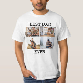 Bästa Pappa någonsin Far-pappa Photo Collage Bild T Shirt