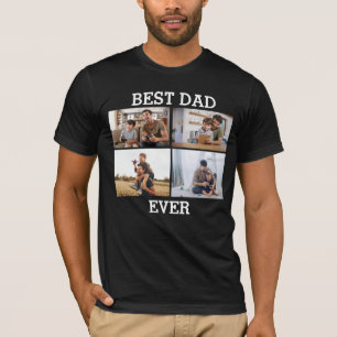 Bästa Pappa någonsin Far-pappa Photo Collage Bild T Shirt