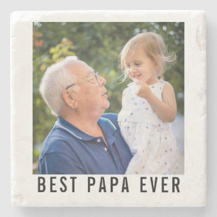 Bästa Pappa någonsin farfar och Baby Foto Stenunderlägg