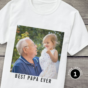 Bästa Pappa Någonsin Farfar Och Barnbarn Foto T Shirt