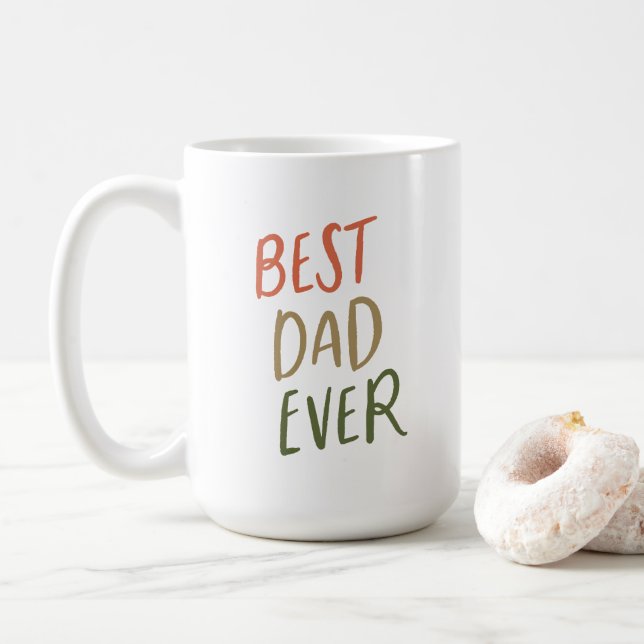 Bästa Pappa någonsin färglösa Helgdag Kaffemugg (Med munk)