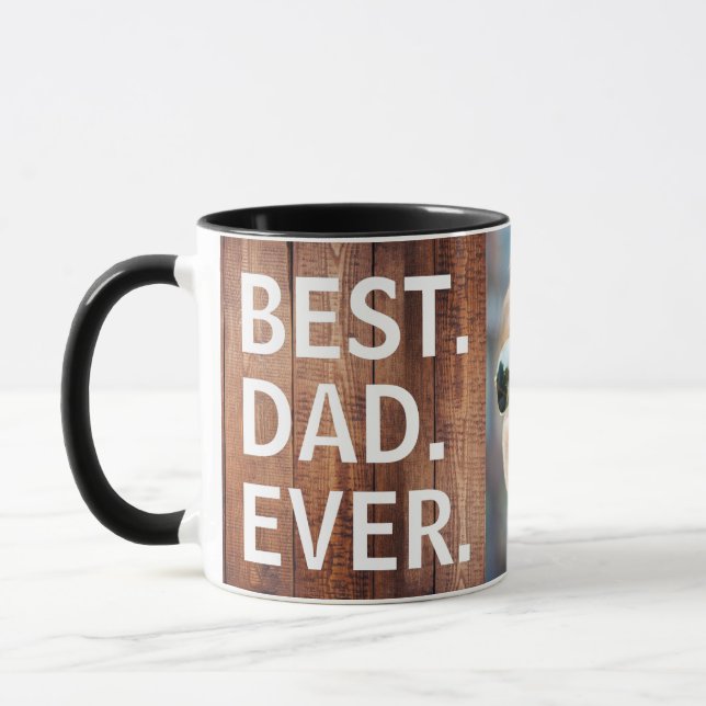 Bästa pappa någonsin Fars dag 1 Foto Kaffe Mugg (Vänster)