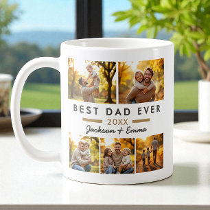 Bästa Pappa någonsin Fars dag 5-fotokollage Kaffemugg