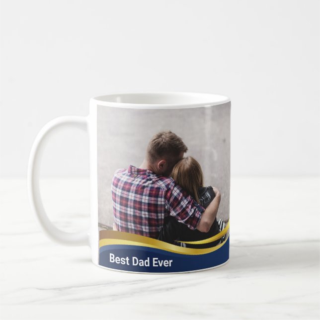 Bästa Pappa någonsin, Fars dag Anpassningsbar-foto Kaffemugg (Vänster)