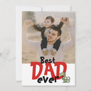 Bästa pappa någonsin Fars dag Baby Pojke Foto Kort