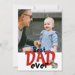 Bästa pappa någonsin Fars dag Babyflicka Foto Kort