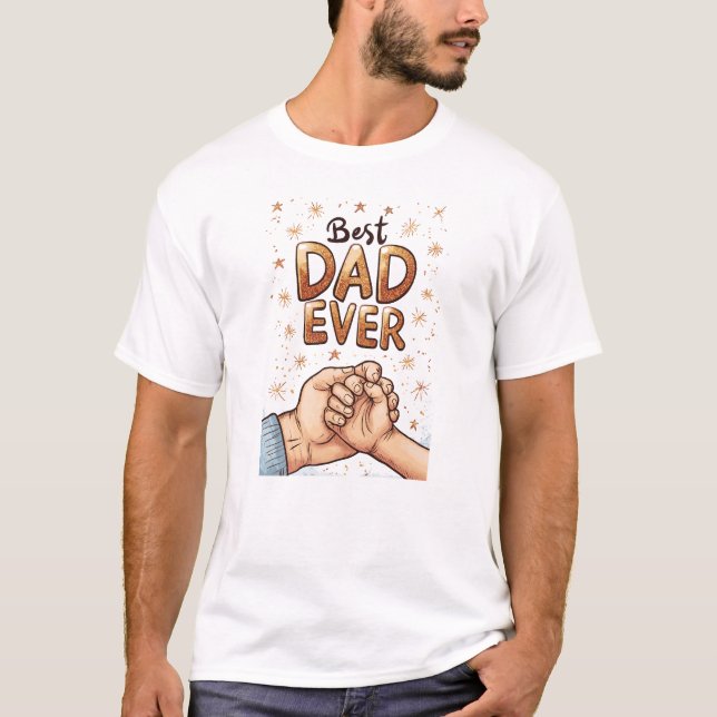 Bästa Pappa någonsin - Fars dag Bond Art T Shirt (Framsida)