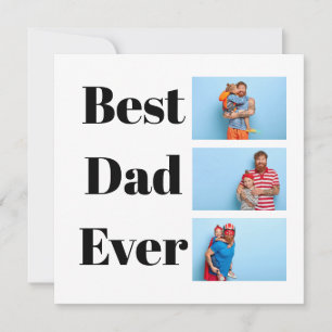 Bästa pappa någonsin Fars dag Foto Collage Julkort