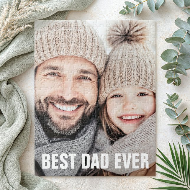 Bästa pappa någonsin fars dag foto pussel (Best dad ever father's day photo jigsaw puzzle)
