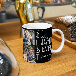 Bästa pappa någonsin fars dag fotokollage jumbo mugg