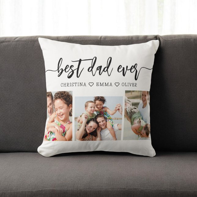 Bästa Pappa någonsin - Fars dag fotokollage Kudde (Skapare uppladdad)