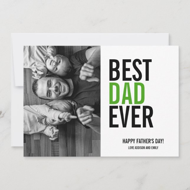 Bästa Pappa någonsin Fars dag-fotokort Kort (Framsida)