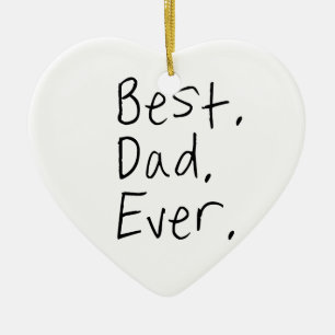 Bästa pappa någonsin. Fars dag-gåva Julgransprydnad Keramik