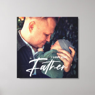 Bästa Pappa någonsin Fars dag-gåva   Tack Photo Canvastryck