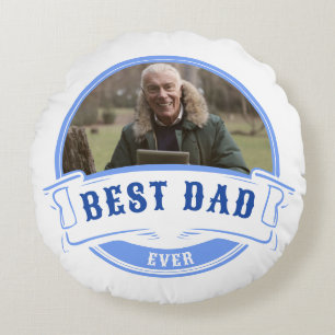 Bästa Pappa någonsin Fars dag-gåva White Rund Kudde